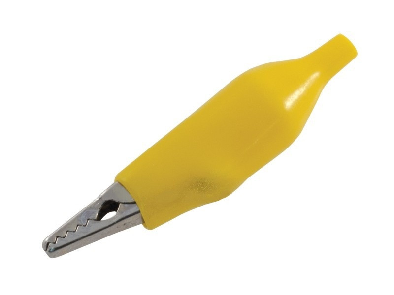 Krokodylek izolowany żółty l=27mm opak=100 szt