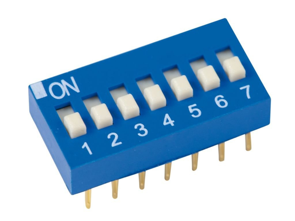 DIP Switch x7 Niebieski l=24szt