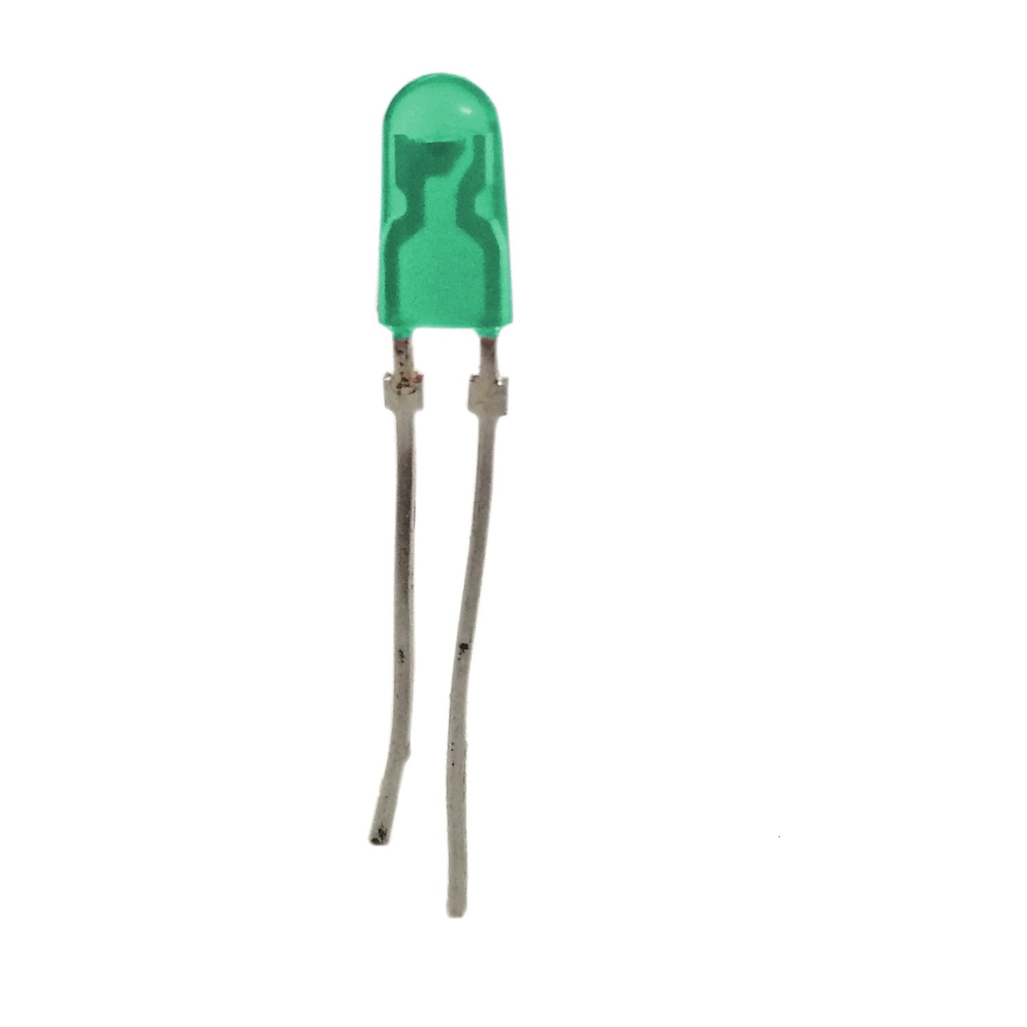 Dioda LED eliptyczna 3x3.9mm Zielona, matowa opak=100 szt