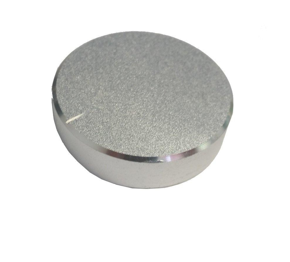 Gałka potencjometru srebrna 40mm GSLM40 gładka h=10mm