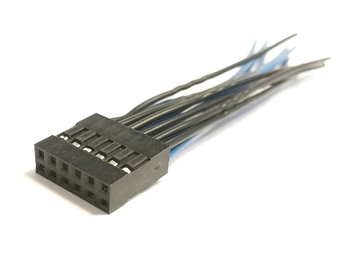 Kabel żeński 12PIN (2x6pin) 2.54mm --> pojedyncze kable l=8cm