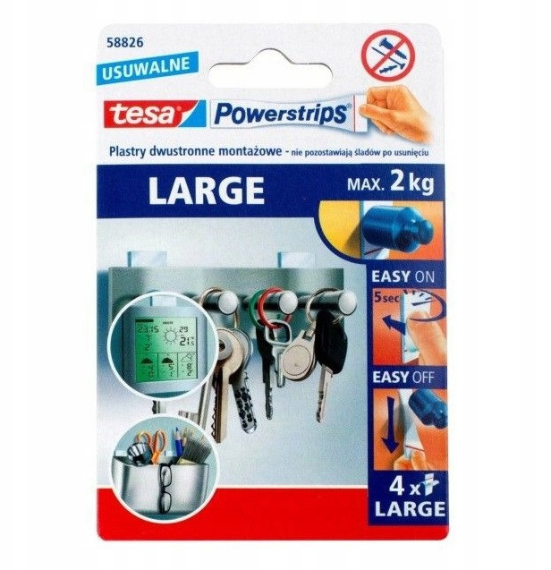 Zestaw 4szt padów samoprzylepnych 2x5cm TESA