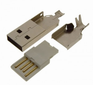 Wtyk USB typu A montowany na kabel