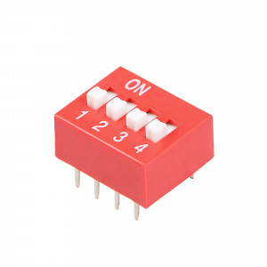 DIP Switch x4 Czerwony l=41szt