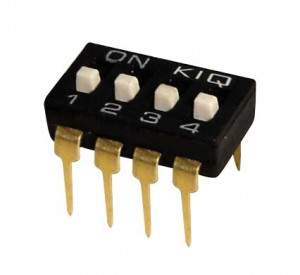 DIP Switch IC x4 Czarny l=40szt