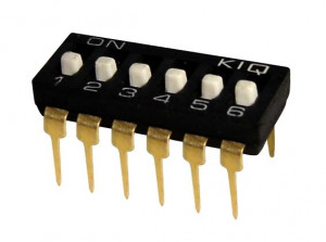 DIP Switch IC x6 Czarny l=29szt