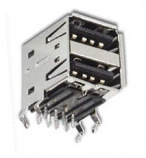 Gniazdo USB typu A x2 (podwójne) do druku Czarne