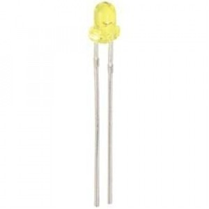 Dioda LED 3mm Żółta, migająca matowa opak=100 szt