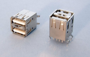 Gniazdo USB typu A x 2 (podwójne) do druku pionowe