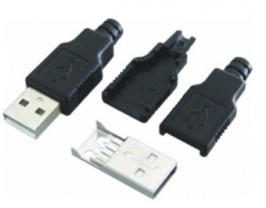 Wtyk USB typu A na kabel z osłoną