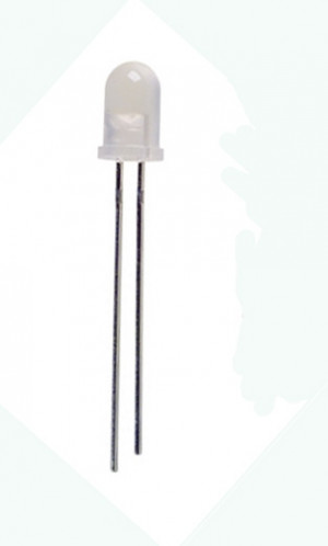 Dioda LED 5mm Biała, matowa opak=100 szt