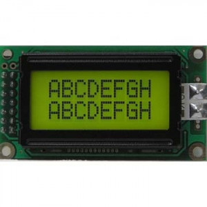 Wyświetlacz.LCD 2x8 58x32mm zielone podświetlenie