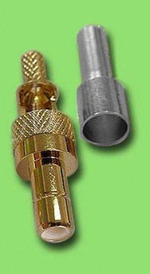Złącze męskie SMB 50 Ohm lutowane na kabel