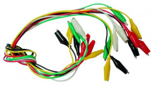 Komplet 5szt przewodów z krokodylkami 44mm B