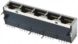 Gniazda ekranowane 8P8C 1x5 RJ45 h=12mm