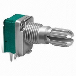 Potencjometr obrotowy 9x11 200K Ohm A (logarytmiczny) l=15mm