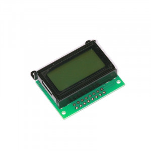 Wyświetlacz.LCD 2x8 46.5x38.5mm zielone podświetlenie LD2