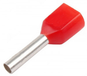 Końcówka rurkowa izolowana podwójna 1.0/8mm opak=100 szt
