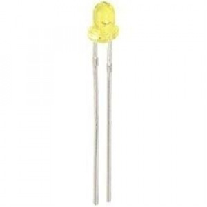 Dioda LED 3mm Żółta, matowa opak=100 szt