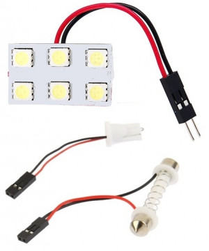 Moduł 6 LED 5050 12V 20x33mm biały zimny