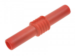 Adapter 2x gniazdo bananowe czerwone