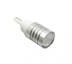 Żarówka LED 12V T10 1 W Żółta z soczewką
