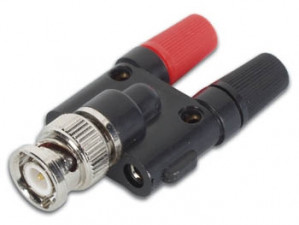 Adapter wtyk BNC -> 2x gniazdo bananowe