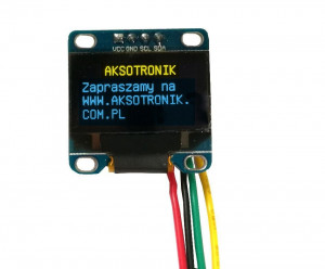 Moduł wyświetlacza OLED I2C 128x64 Niebiesko-Żółty