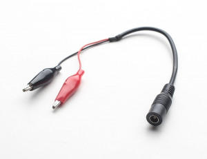 Gniazdo DC 2.5mm/5.5mm z krokodylkami L=35mm