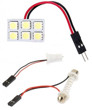 Moduł 6 LED 5050 12V 15x22mm biały zimny