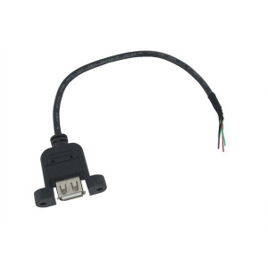 Gniazdo USB typu "A" do obudowy z przewodem 20cm