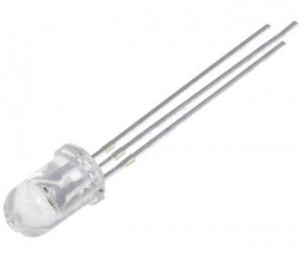 Dioda LED 5mm Czerwona/Żółta WK (wspólna katoda), clear 3 nogi opak=100 szt