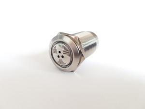 Kontrolka metalowa LED 22mm 12V DC z buzzerem