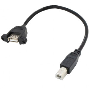 Gniazdo adapter USB A/B do obudowy z przewodem 30cm