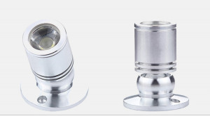 Lampka LED 12V biała 1W 20mm przegubowa