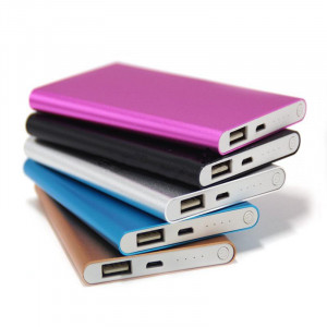Obudowa powerbank Li-Poly 125x69mm srebrna (USB 5V 1A)