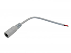 Gniazdo DC 2.1/5.5 z przewodem 15cm biały