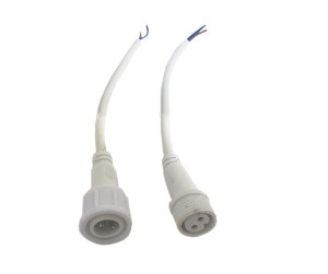 Złącze hermetyczne 2PIN z przew 40cm bia