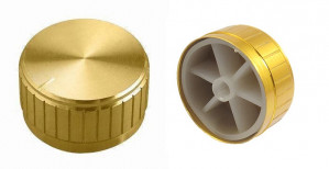 Gałka potencjometru złota 40mm GZL40