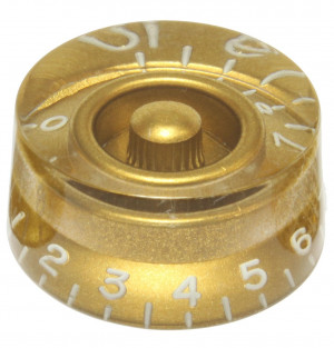Gałka potencjometru audio 25mm ze skalą 0-10 h=12 złota GG25