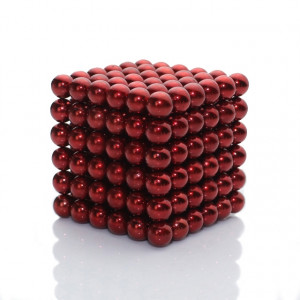 Magnes neodymowy kulka średnica 5mm "NEOCUBE" czerwony