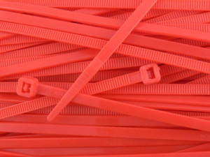 Opaska kablowa 2.5x100mm czerwona opak=100 szt