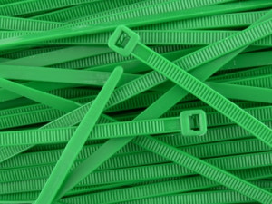 Opaska kablowa 2.5x100mm zielona opak=100 szt