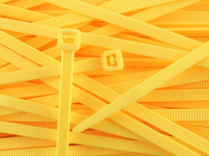 Opaska kablowa 2.5x100mm żółta opak=100 szt