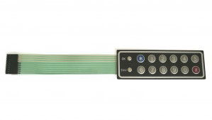 Klawiatura membranowa 12 klawiszy + 2 diody LED