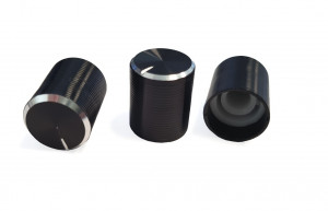 Gałka potencjometru czarna 14mm GCLG14 gładka h=17mm