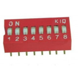 DIP Switch x8 Czerwony l=22szt