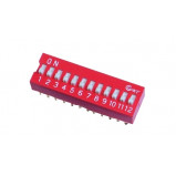 DIP Switch x12 Czerwony l=14szt