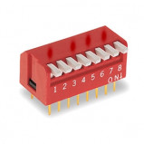 DIP Switch Piano x8 Czerwony l=22szt