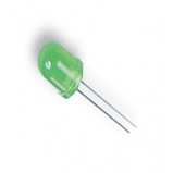 Dioda LED 10mm Zielona, matowa opak=100 szt